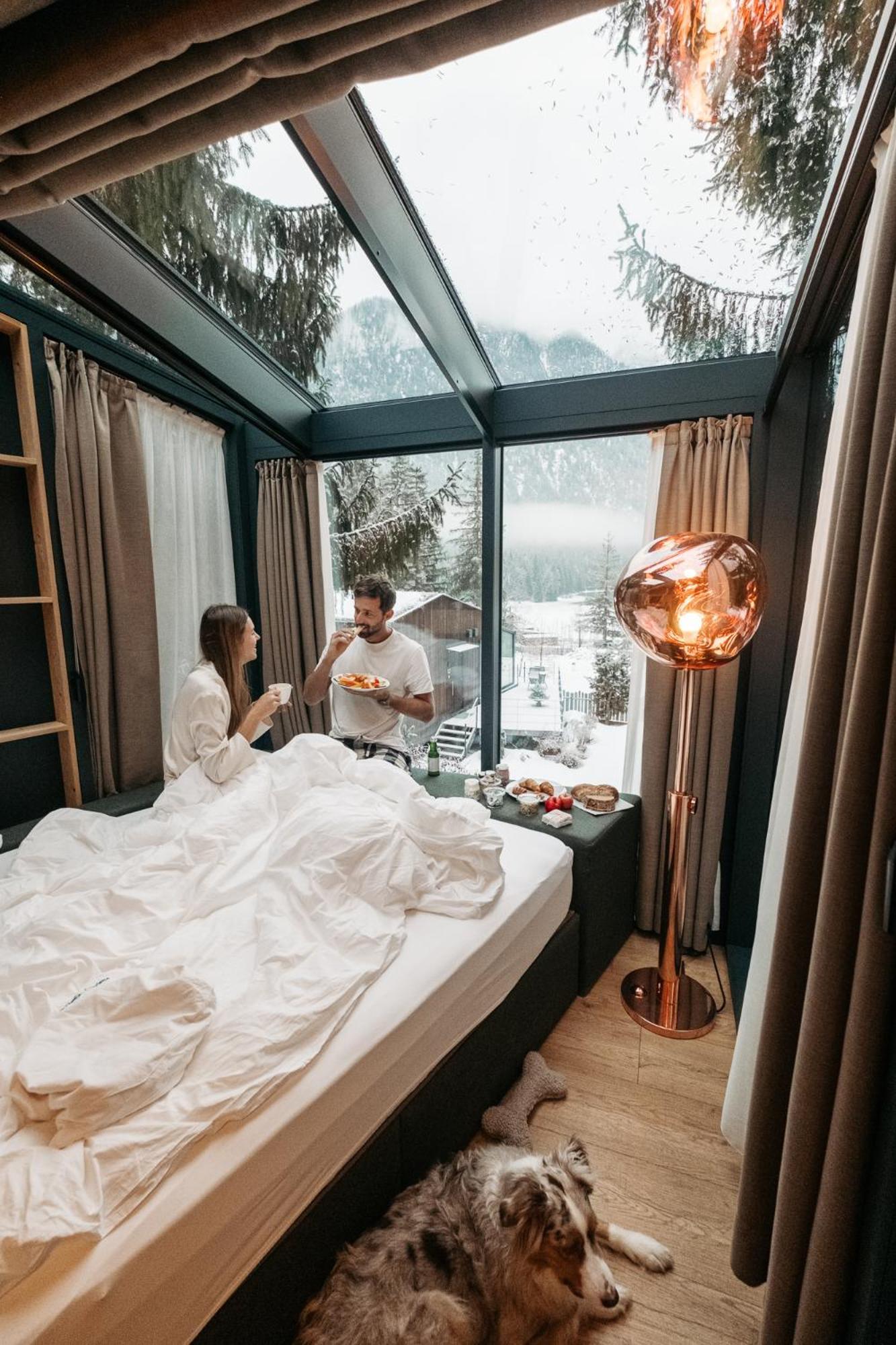 Skyview Chalets Am Camping Toblacher See 外观 照片